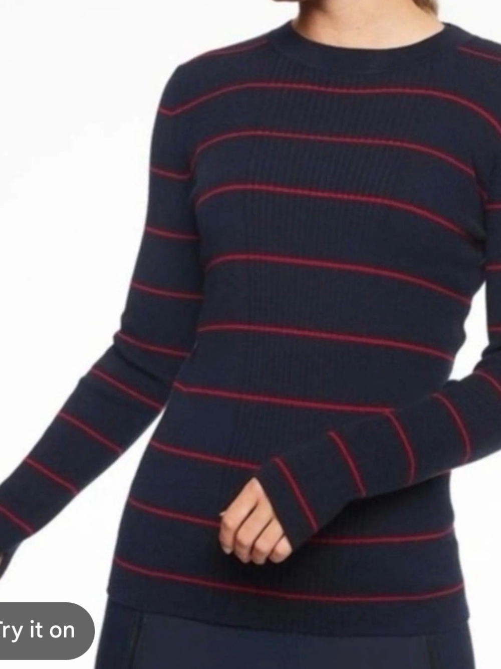 Athleta womens wool blend bayside Crewneck Sweater size medium